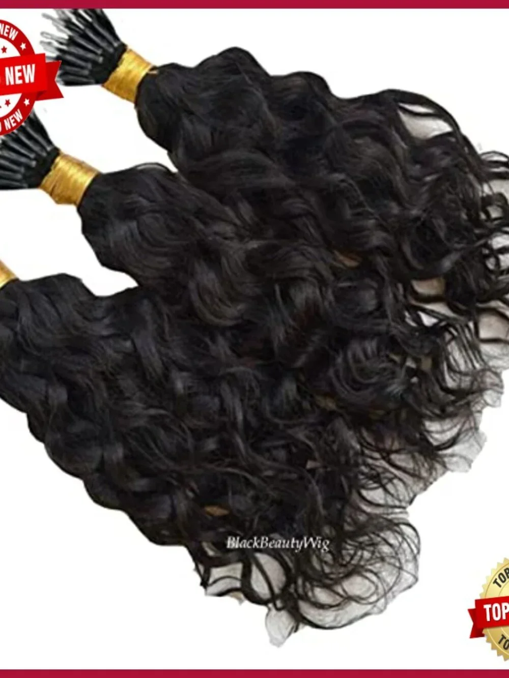 Loose Wave Nano Ring Human Hair Extensions 100g Brazilian Remy 16in